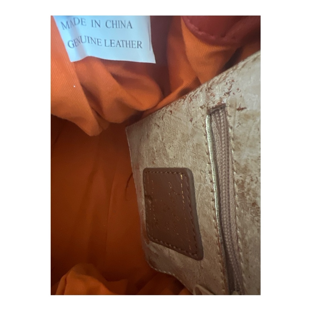 Lou Lou de la Falaise Gold and Orange Crossbody Bag with Metallic Detail - Picture 8 of 8